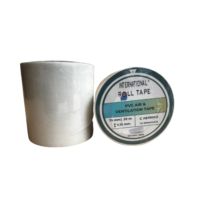 Bandă adezivă PVC pentru aer condiționat cu lipici 75mm x 0.13mm x 20 ml - IRT -