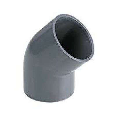 PVC Коляно ф20 - 45°  PN16 за лепене