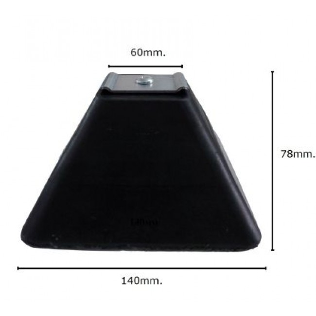 Rubber cone support 140x60x78mm -