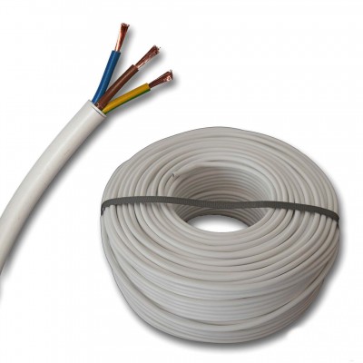Кабел 3х1.5 - H05VV – F/ШВПС – БЯЛ 300/500V
